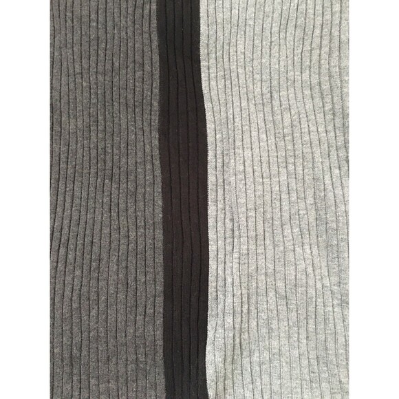 Alfani Sweater Top Black gray plus Size 0X Ribbed Color block Tunic - Picture 2 of 12